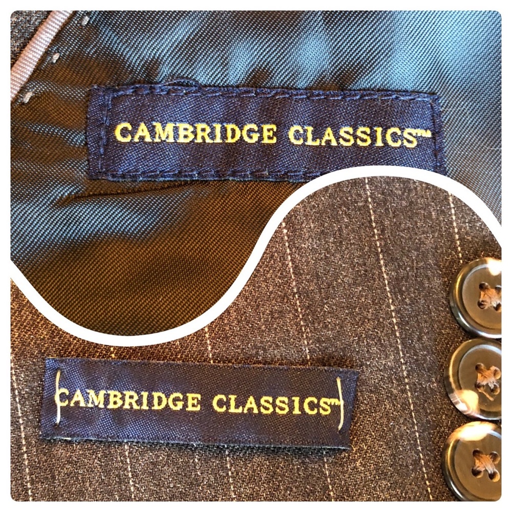 NEW Cambridge Classics 2 Pc Charcoal Pinstripe 40R - Picture 15 of 16